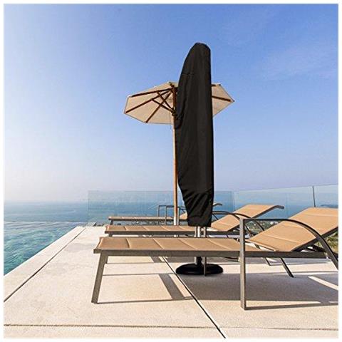 Copertura Parasole Di Protezione Con Rod Coperchio Di Protezione Sbalzo Parasol 2-4 M Grande Ombrello Semicabina Uv-anti Antivento E Neve Sicura Da Esterno Per Cantilever Ombrellone 280x30x81 46 Centimetri - Foto 4