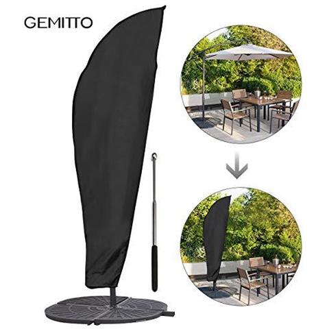 Copertura Parasole Di Protezione Con Rod Coperchio Di Protezione Sbalzo Parasol 2-4 M Grande Ombrello Semicabina Uv-anti Antivento E Neve Sicura Da Esterno Per Cantilever Ombrellone 280x30x81 46 Centimetri - Foto 1