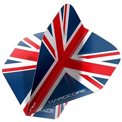 Hardcore Xt Union Jack Di Forte Spessore Standard Dart Voli - 5 Set Per Confezione (15 Dart Voli In Totale)  - Foto 1