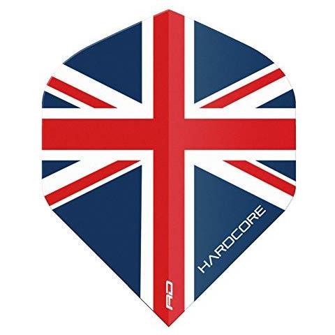 Hardcore Xt Union Jack Di Forte Spessore Standard Dart Voli - 5 Set Per Confezione (15 Dart Voli In Totale)  - Foto 2