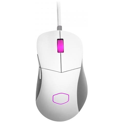 CM Mouse Gaming MM730 White Matte, Claw&Palm, ABS Plastic Rubber PTFE, PixArt Optical Sensor, 6 tasti, fino a 16000DPI - Foto 2