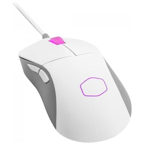 CM Mouse Gaming MM730 White Matte, Claw&Palm, ABS Plastic Rubber PTFE, PixArt Optical Sensor, 6 tasti, fino a 16000DPI - Foto 3