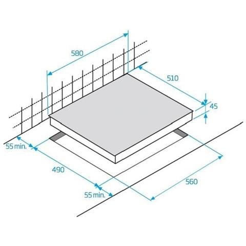 Piano Cottura HIC 64502 T Elettrico 4 Zone Cottura da 60 cm Colore Nero - Foto 3