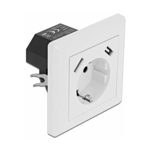 11473 Presa Energia 2 X Usb + Cee 7/3 Bianco - Foto 1