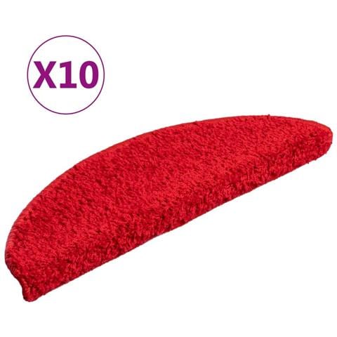 Tappetini Per Scale 10 Pz 56x20 Cm Rosso - Foto 1