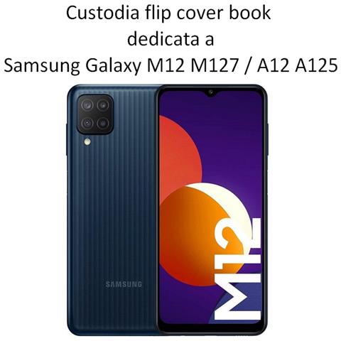 Custodia A Libro Book Case Per Samsung Galaxy A12 - M12 Black - Foto 2