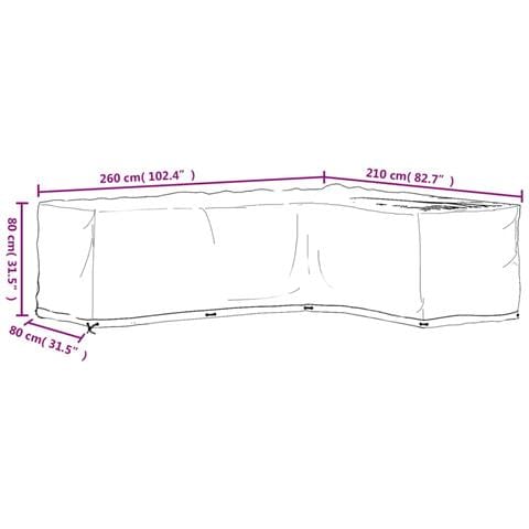 Copertura Mobili Da Giardino A L 16 Occhielli 260x210x80 Cm - Foto 2