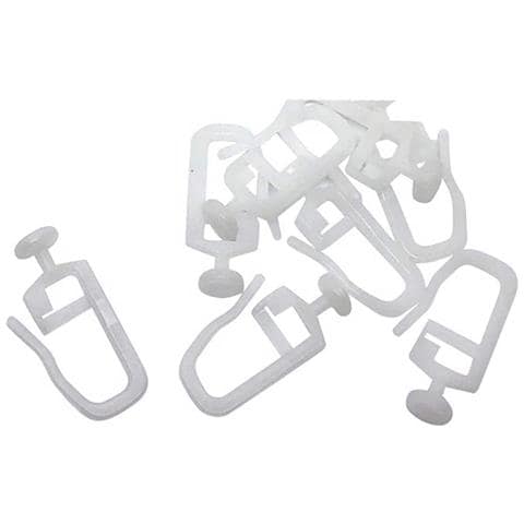 Ganci Scorrevoli Per Binario Tenda 50 Pz White - Foto 1