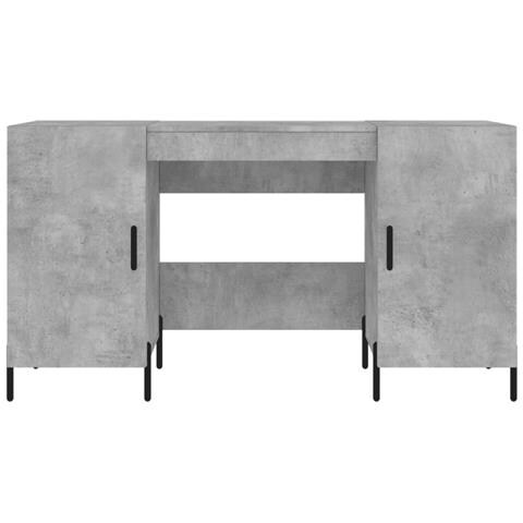 Scrivania Grigio Cemento 140x50x75 Cm In Legno Multistrato - Foto 10