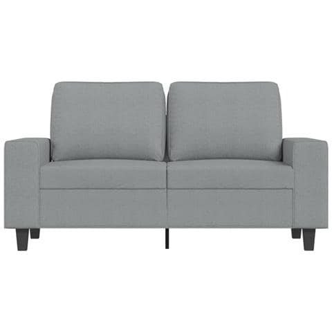 Divano A 2 Posti Grigio Chiaro 120 Cm In Tessuto - Foto 3
