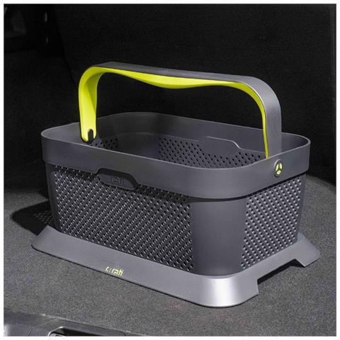 Rati Basket - Verde, Cestino Per Auto Con Adattatore Di Fissaggio Al Bagagliaio, Antiscivolo E Stabile Durante La Guida I 94% Materiale Riciclato - Foto 2