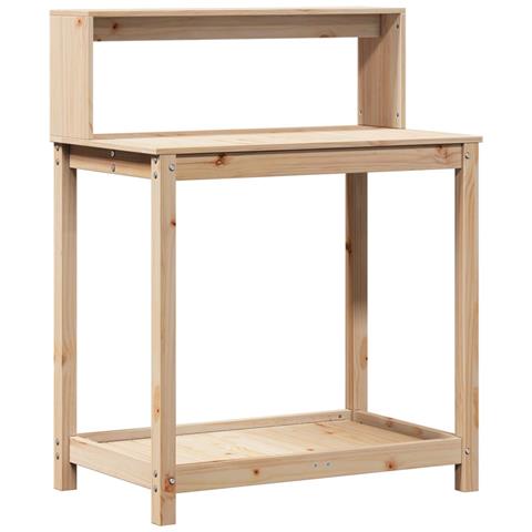 Tavolo Invaso Con Ripiani 82,5x50x109,5 Cm Legno Massello Pino - Foto 2