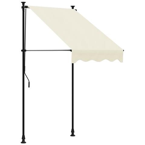 Tenda Da Sole Retrattile Crema 100x150 Cm In Tessuto E Acciaio - Foto 2