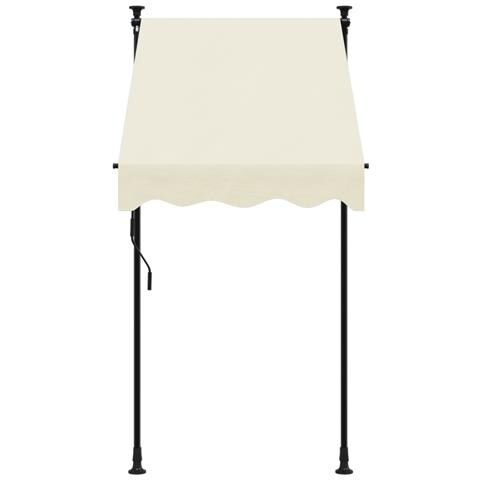 Tenda Da Sole Retrattile Crema 100x150 Cm In Tessuto E Acciaio - Foto 3