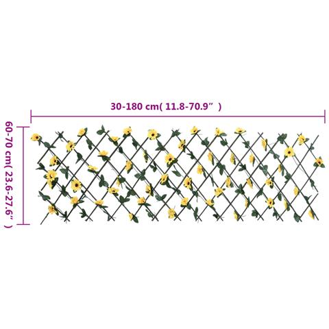 Traliccio Edera Artificiale Espandibile Giallo 180x60 Cm - Foto 6
