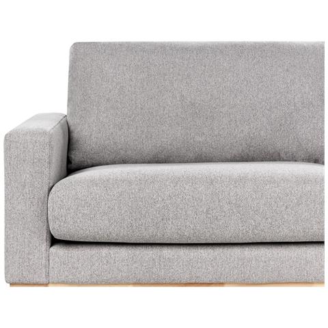 Divano 3 Posti Siggard Tessuto Grigio - Foto 2