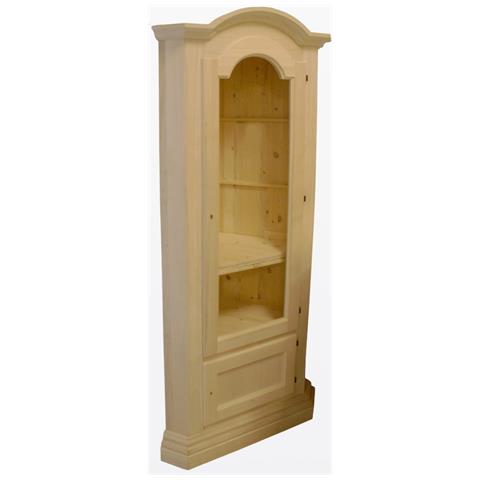 Vetrina Ad Angolo 2 Porte Grezzo In Legno 55x55x185 - Foto 1