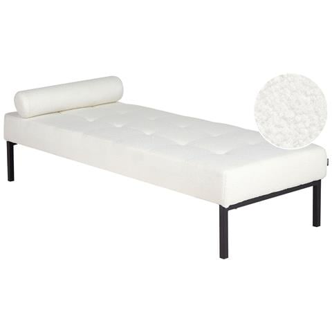 Chaise Longue Chinon Bouclé Bianco - Foto 2