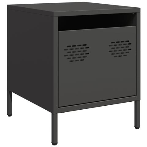Comodino Nero 35x39x43,5 Cm In Acciaio - Foto 1