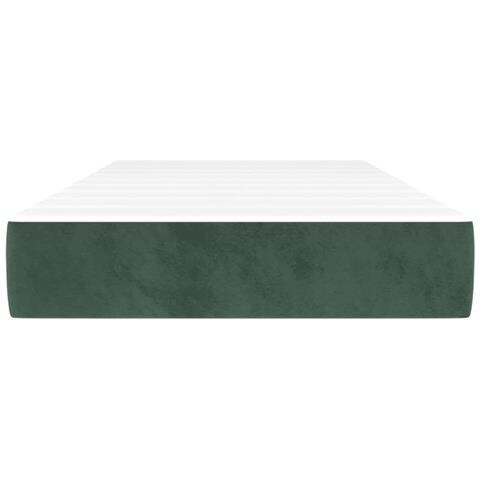 Materasso A Molle Verde Scuro 90x220x20 Cm In Velluto - Foto 3