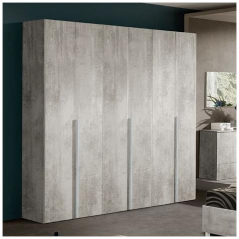 Armadio Urano 6 Ante Battenti Ossido Con Maniglia Alluminio - Foto 1