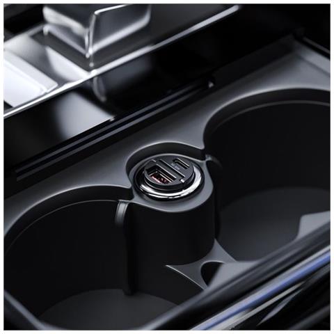 CRCA30 Caricabatterie per dispositivi mobili Cuffie, Auricolare, Smartphone, Orologio intelligente, Tablet Nero Accendisigari Ricarica rapida Auto - Foto 2