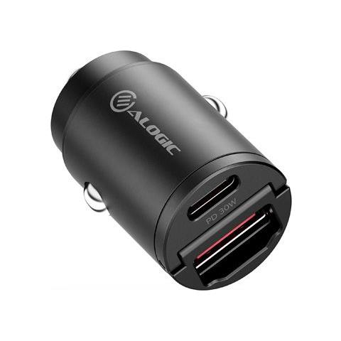 CRCA30 Caricabatterie per dispositivi mobili Cuffie, Auricolare, Smartphone, Orologio intelligente, Tablet Nero Accendisigari Ricarica rapida Auto - Foto 1