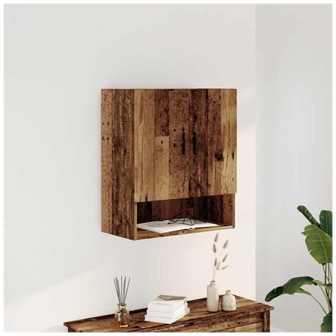 Armadietto A Muro Legno Antico 60x31x70 Cm In Truciolato - Foto 3