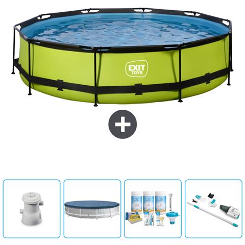 Piscina Fuori Terra - In Giro - 360x360x76 Cm - Groen - Include Accessori Coordinati Cb19 - Foto 1