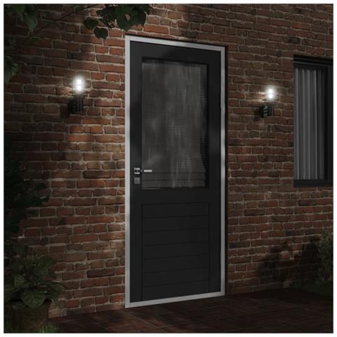 Applique Da Esterno 2 Pz Nere In Acciaio Inossidabile - Foto 2