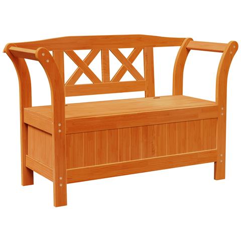 Panchina da Giardino con Scomparto in Acacia 119x76x44 cm Legno Massello - Foto 1