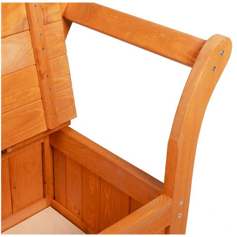 Panchina da Giardino con Scomparto in Acacia 119x76x44 cm Legno Massello - Foto 9