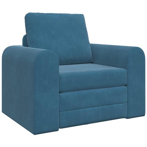 Divano Letto 2 in 1 Blu 98x71x83 cm - Foto 1