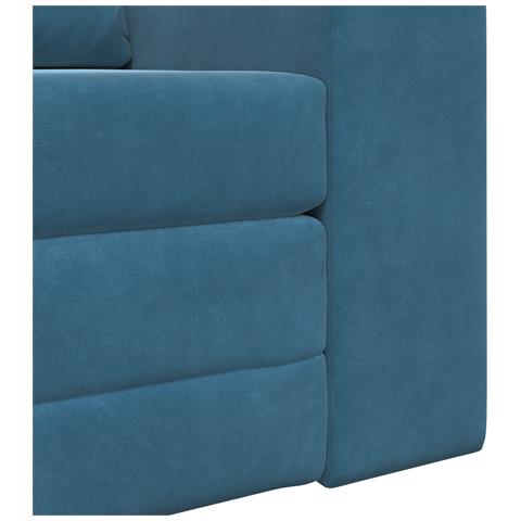 Divano Letto 2 in 1 Blu 98x71x83 cm - Foto 9