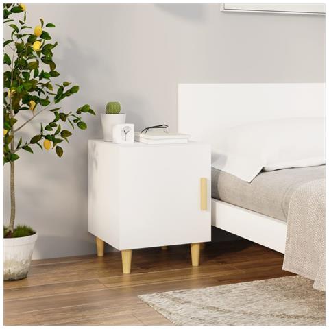 Lusso Casadino -  Comodino Bianco In Legno Multistrato - Foto 8