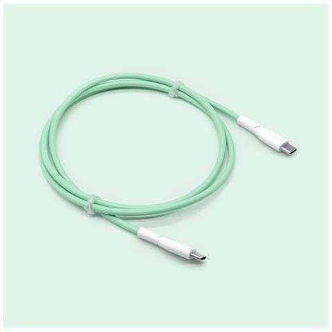 Cavo Di Ricarica Rapida Usb-c A Usb-c Da 60w Per Laptop E Dispositivi Mobili Green - Foto 2