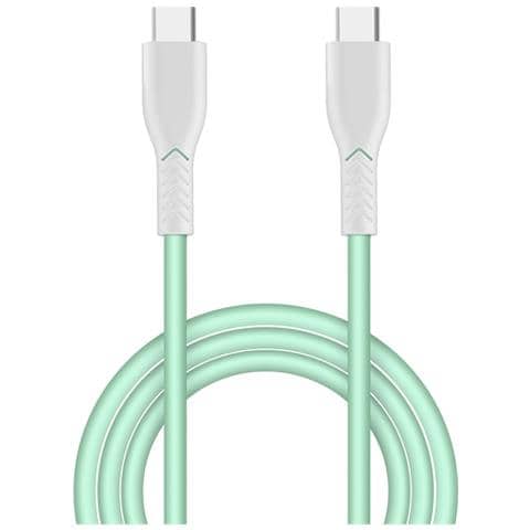 Cavo Di Ricarica Rapida Usb-c A Usb-c Da 60w Per Laptop E Dispositivi Mobili Green - Foto 1