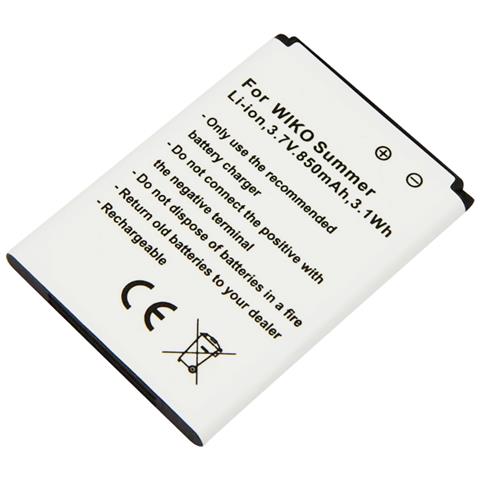 Batteria Per Smartphone Wiko Summer Agli Ioni Di Litio 3,7 V 850 Mah 3.1wh - Foto 1