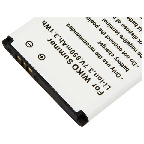 Batteria Per Smartphone Wiko Summer Agli Ioni Di Litio 3,7 V 850 Mah 3.1wh - Foto 3