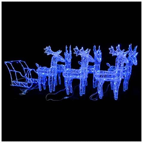 Lusso Casadino - Decorazione Natalizia Renne E Slitta 320 Led Acrilico - Foto 8
