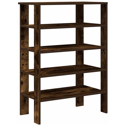 Scarpiera Rovere Fumo 61x32x87,5 cm in Legno Multistrato - Foto 1