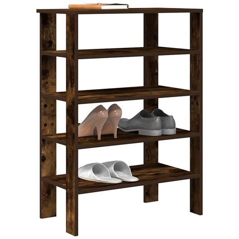 Scarpiera Rovere Fumo 61x32x87,5 cm in Legno Multistrato - Foto 2
