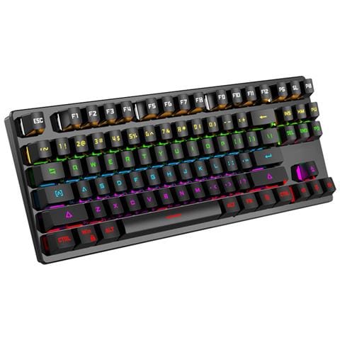 Tastiera Meccanica Cablata A 87 Tasti - Tastiera Da Gioco Rgb Hot-swappable Con Interruttori Blu - Foto 1