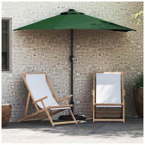 Ombrello da giardino Verde 294 x 150 x 223 cm Tessuto - Foto 2