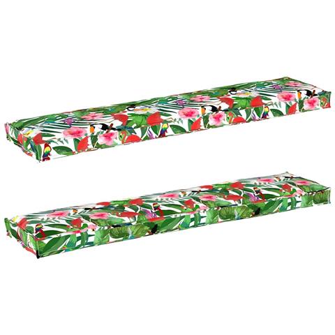 Set di Cuscini per Pallet Floreale 2 pcs Giungla tropicale - Foto 1