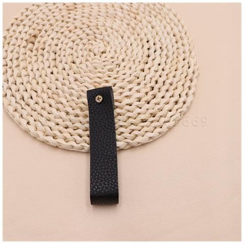 Set Di 6 Ganci Da Parete In Pelle Pu Marrone - Cinghie Decorative Con Viti In Ottone Black - Foto 3