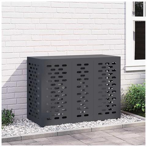 Copertura per condizionatore d'aria Antracite 110 x 50 x 80 cm - Foto 2