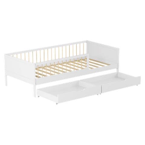 Letto Per Bambini 190x90cm Bianco Con Cassetti Adam - Foto 1