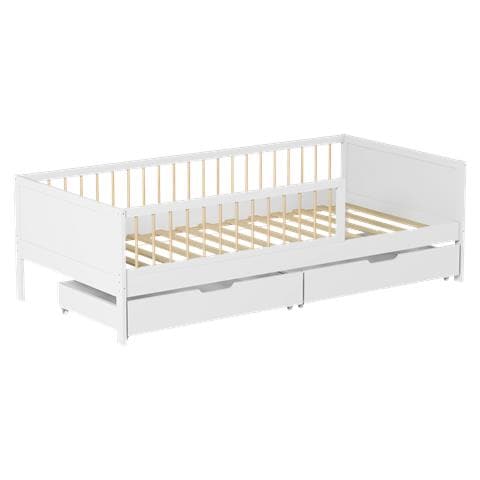 Letto Per Bambini 190x90cm Bianco Con Cassetti Adam - Foto 2