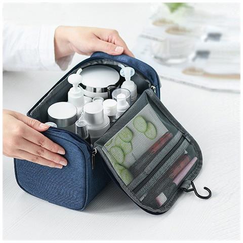 Borsa Da Toilette Da Viaggio Multifunzionale - Organizer Da Toilette Oxford Impermeabile Da Appendere - Foto 4